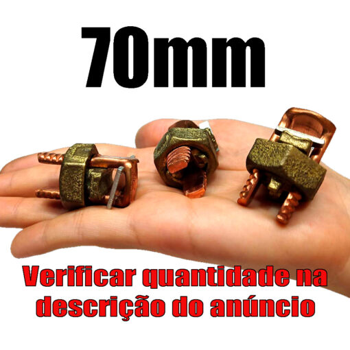 Split Bolt Conector Parafuso Fendido 70mm para Emenda Cabos Alumínio Cobre Bimetálico - Image 3