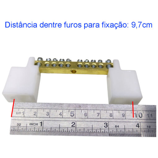 Barramento Universal Neutro ou Terra com 10 Furos para Painel Quadro Elétrico - Image 7