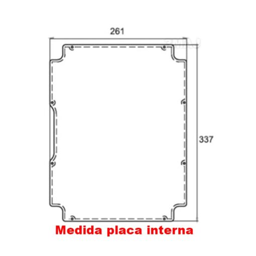 Caixa Plástica Quadro Painel Montagem Automação 350x276x164 - Image 6